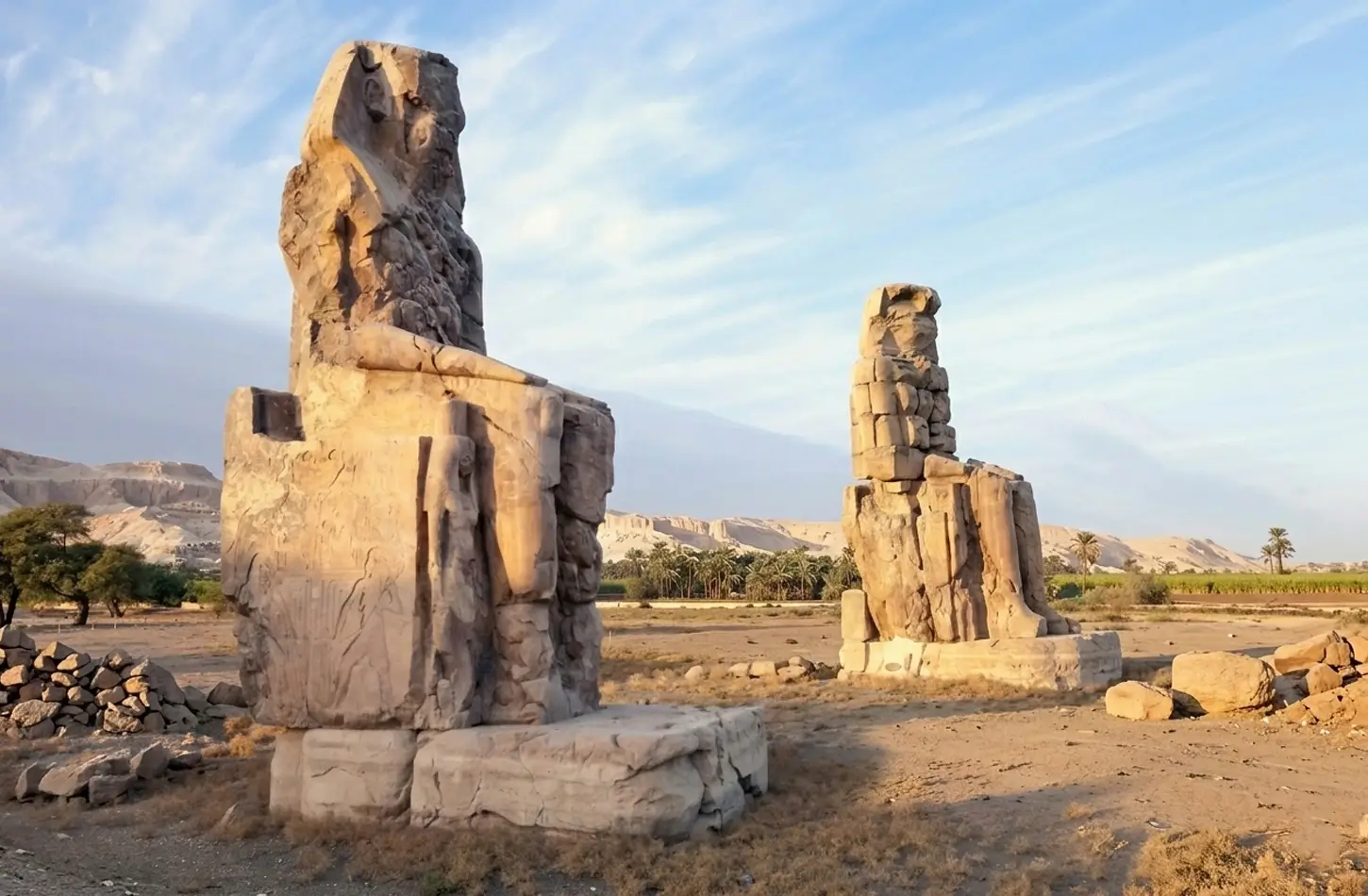 The Colossi of Memnon on the Luxor West Bank