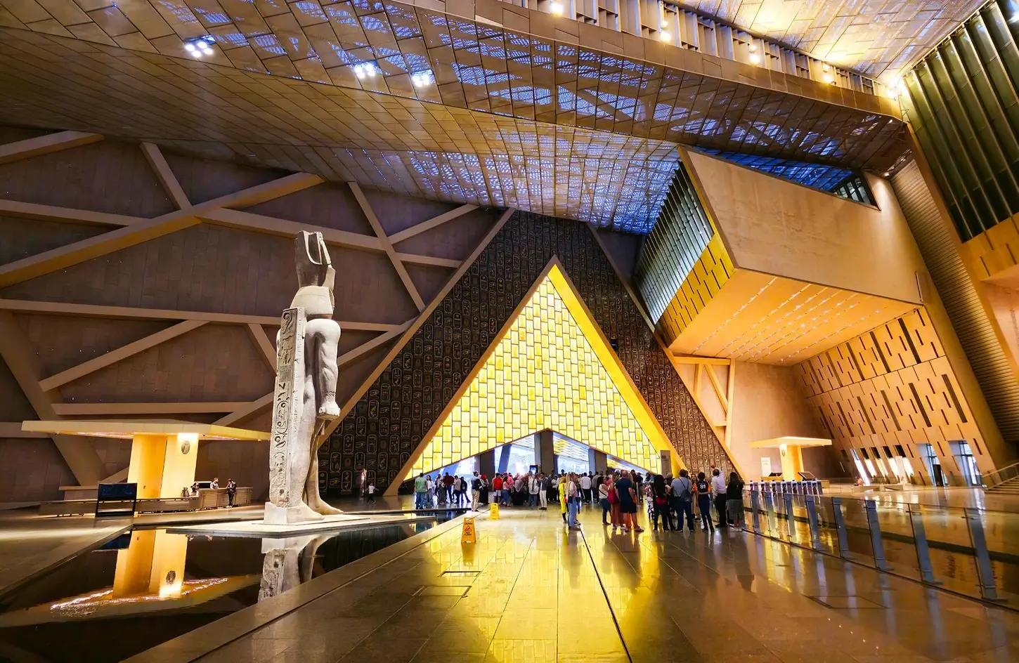 Interior hall of the Grand Egyptian Museum