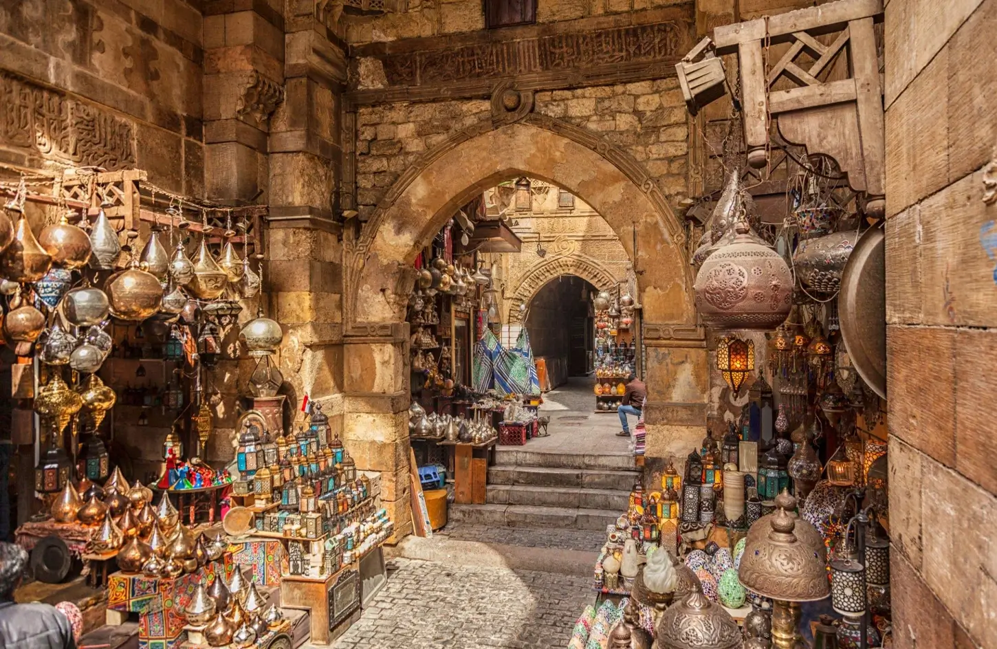 Inside Khan el-Khalili bazaar, Cairo
