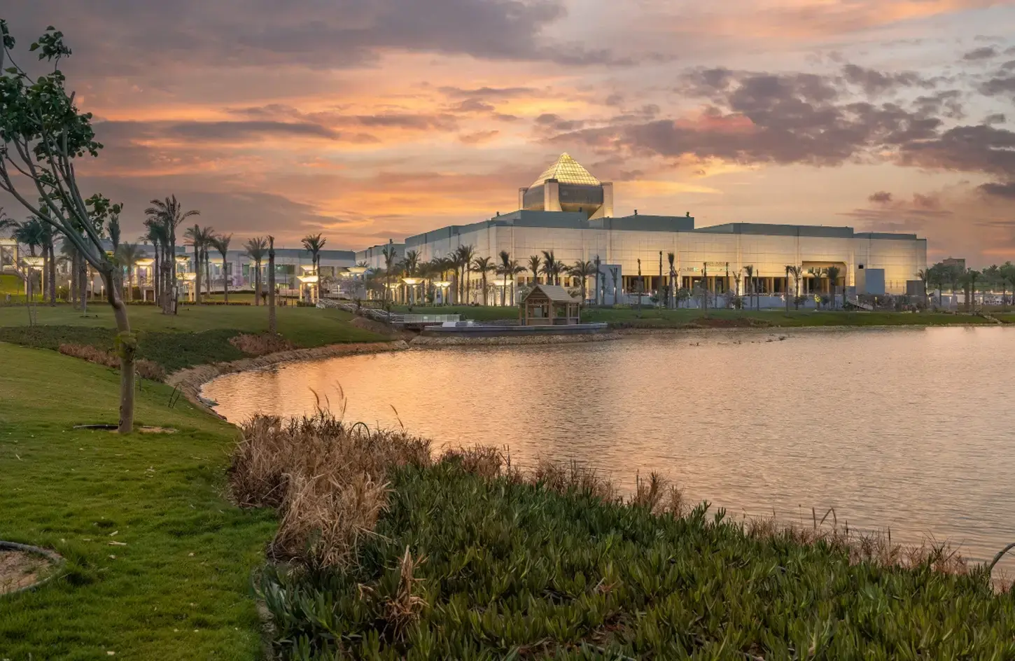 The National Museum of Egyptian Civilization seen from outside